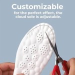 Cloud Insole for Women Men,4D Cloud Massage Shoe Insoles,Anti Fatigue,Shock Absorption,Foot Pain Relief,U-Shaped Memory Foam Insoles