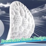 Generic 4D Cloud Technology Insole,New Super Soft Comfort Insoles,4D Sports Memory Foam Insoles Soft Foot Protection Cloud Feeling Insole (Gray, Men 11.5-12.5/Women 13-14)