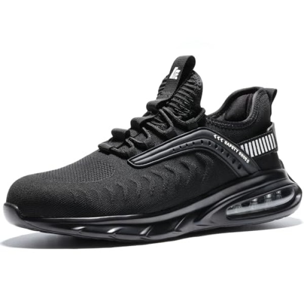 Furuian Steel Toe Shoes for Men Women Lightweight Cushion Sneakers Slip Resistant Safety Work Shoes Indestructible Sneakers