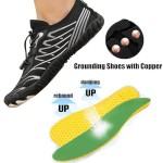 Grounding Shoes with Copper for Women Men, Hike Grounded Barefoot Footwear Shoes for Womens Mens Soft Comfortable