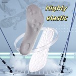 Insoles for Women Man,Cloud Soles for Men Women,4D Cloud Soles for Men,Anti Fatigue, Shock Absorption, Foot Pain Relief (Gray, S)