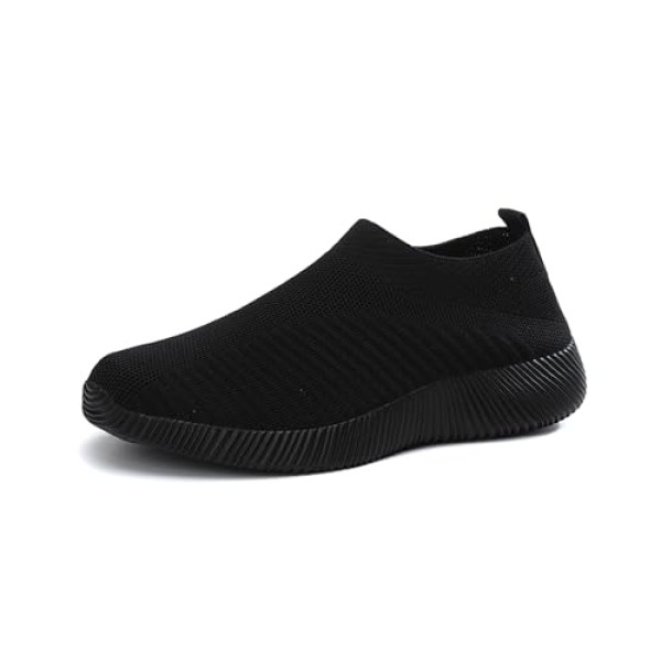 Womens Slip On Sneakers Walking Tennis Shoes Lightweight Breathable Comfortable Gym Workout Athletic Shoes
