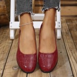 Women's Ballet Flats Business Office Work Dress Shoes Low Wedge Round Toe Slip-Ons Comfortable Dressy Casual Flats for Women