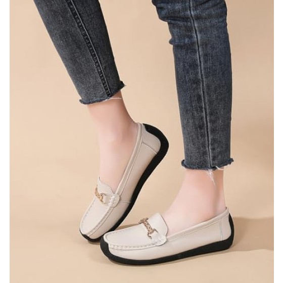 Loafers for Women Business Casual Comfort Penny Loafers Slip On Work Shoes Lightweight Walking Flats Driving Moccasins Boat Shoes
