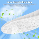 Insoles for Men and Women, 4D Cloud Shoe Inserts for Pain Relief, Trimmable Memory Foam Insoles for Long Standing & Hiking, Cushioning Insoles to Enhance Comfort (Black, M 5-6.5/W 7-8.5)