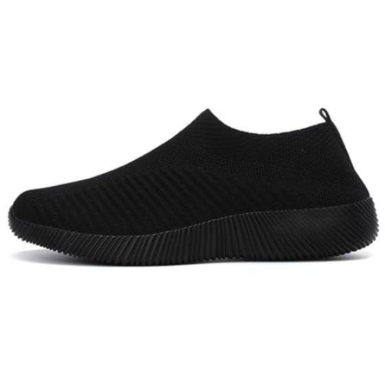 Womens Slip On Sneakers Walking Tennis Shoes Lightweight Breathable Comfortable Gym Workout Athletic Shoes